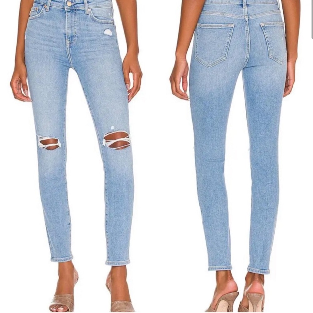 Lovers + Friends Distressed Ricky Low-Rise Stretch Skinny Jeans in Harper